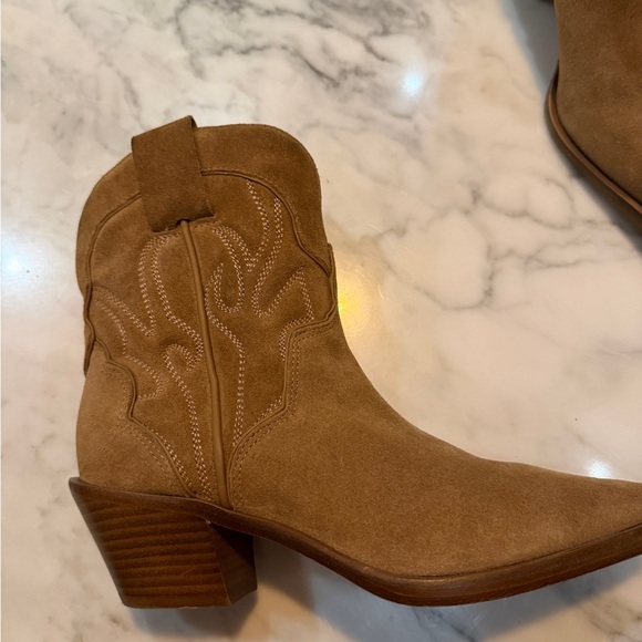 Reformation Camel Suede Ankle Booties - Picture 10 of 10